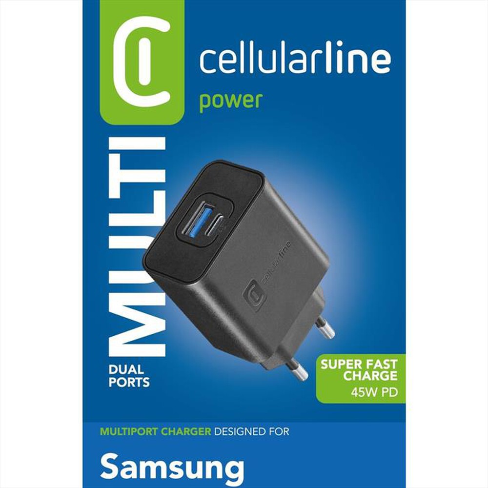 Immagine del prodotto CELLULARLINE - DUAL SUPER FAST CHARGER 45W-Nero