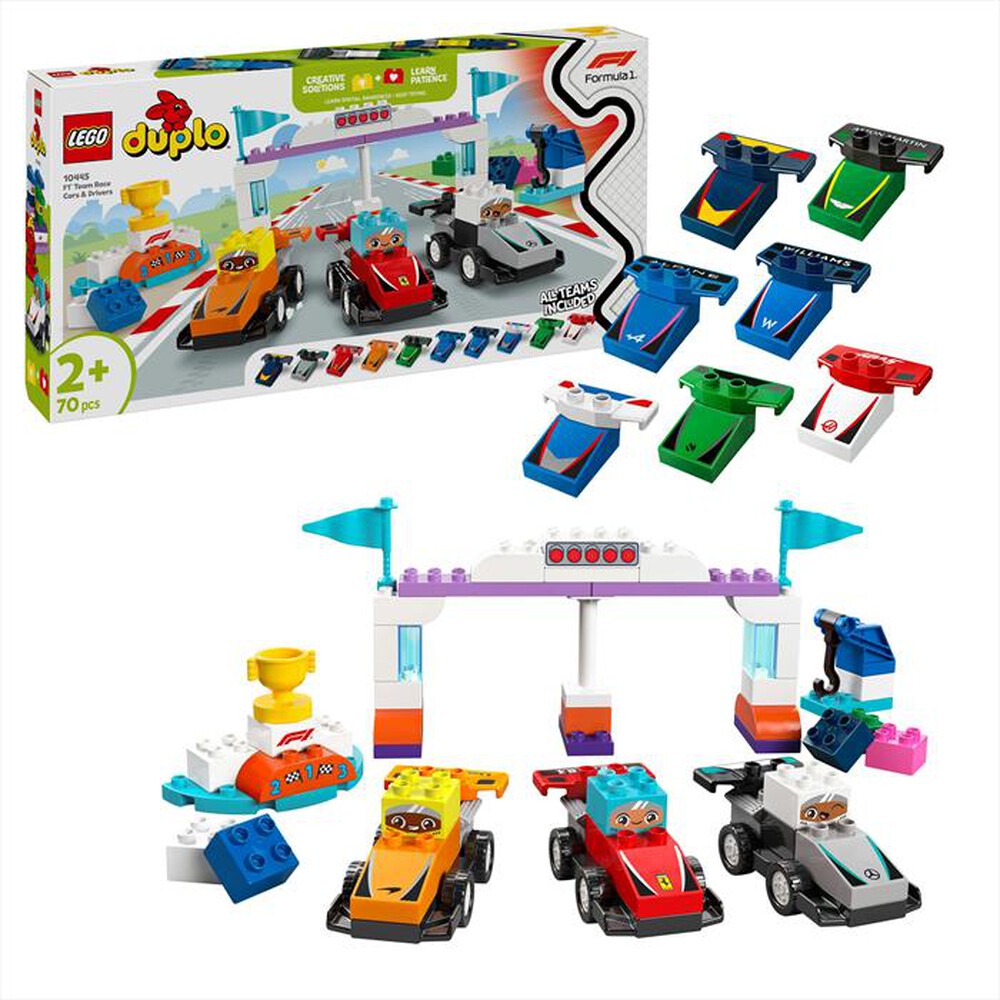 Immagine del prodotto LEGO - DUPLO Town Auto da corsa e piloti Team F1&reg; 10445