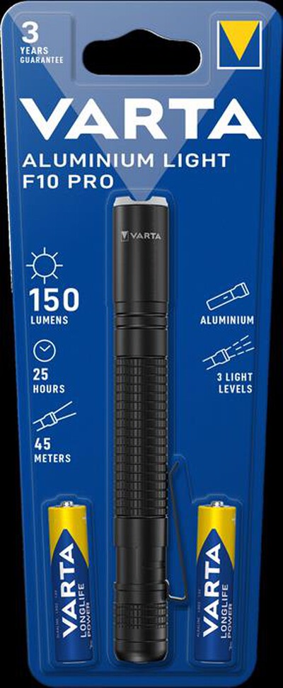 VARTA - Torcia in alluminino LIGHT F10 PRO