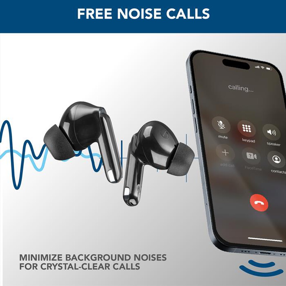 Immagine del prodotto CELLULARLINE - Auricolare bluetooth BTECLIPSETWSK-Nero