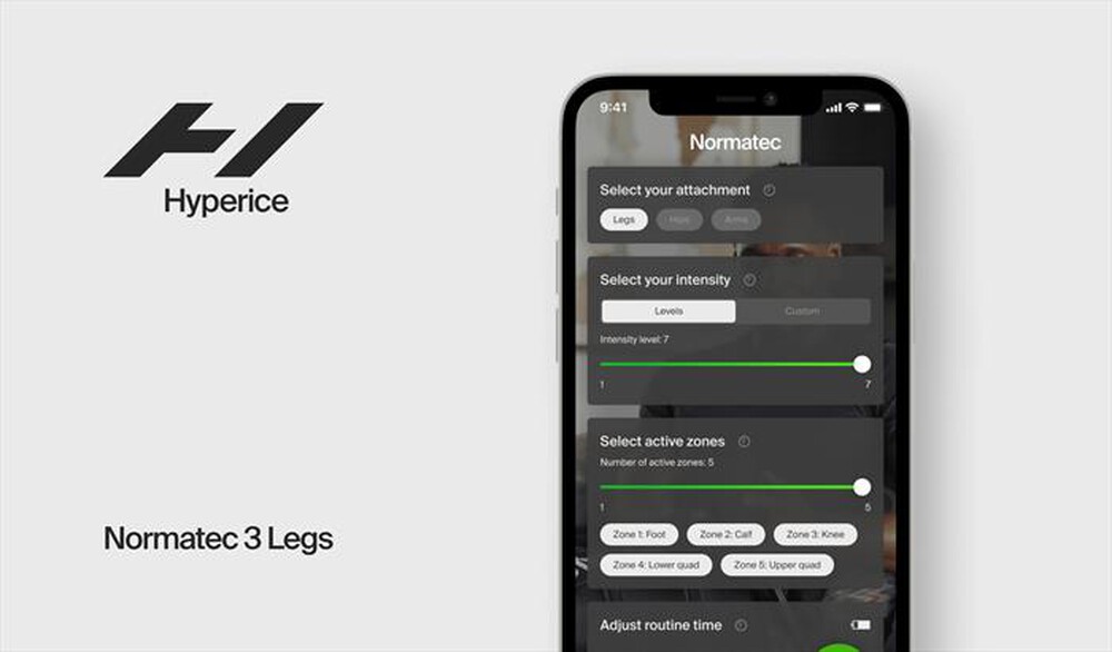 "HYPERICE - Nomatic 3.0 Massaggiatore per gambe a compressione-Nero"