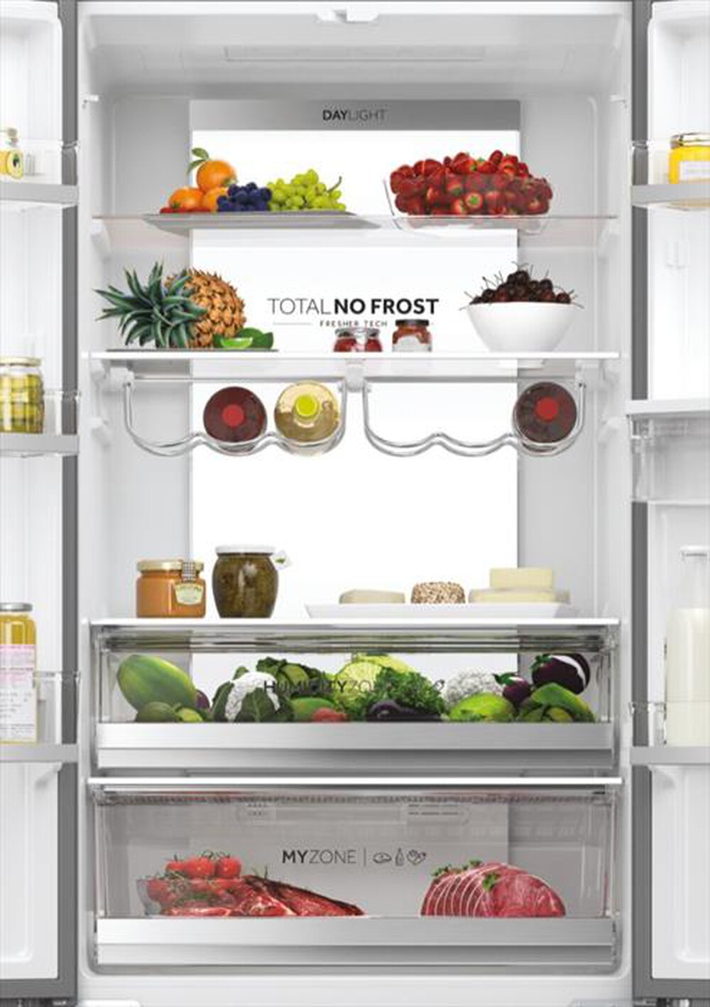Immagine del prodotto HAIER - Frigorifero 4 porte HFR7720DWMP Classe D 477 lt-Platino, Stainless steel