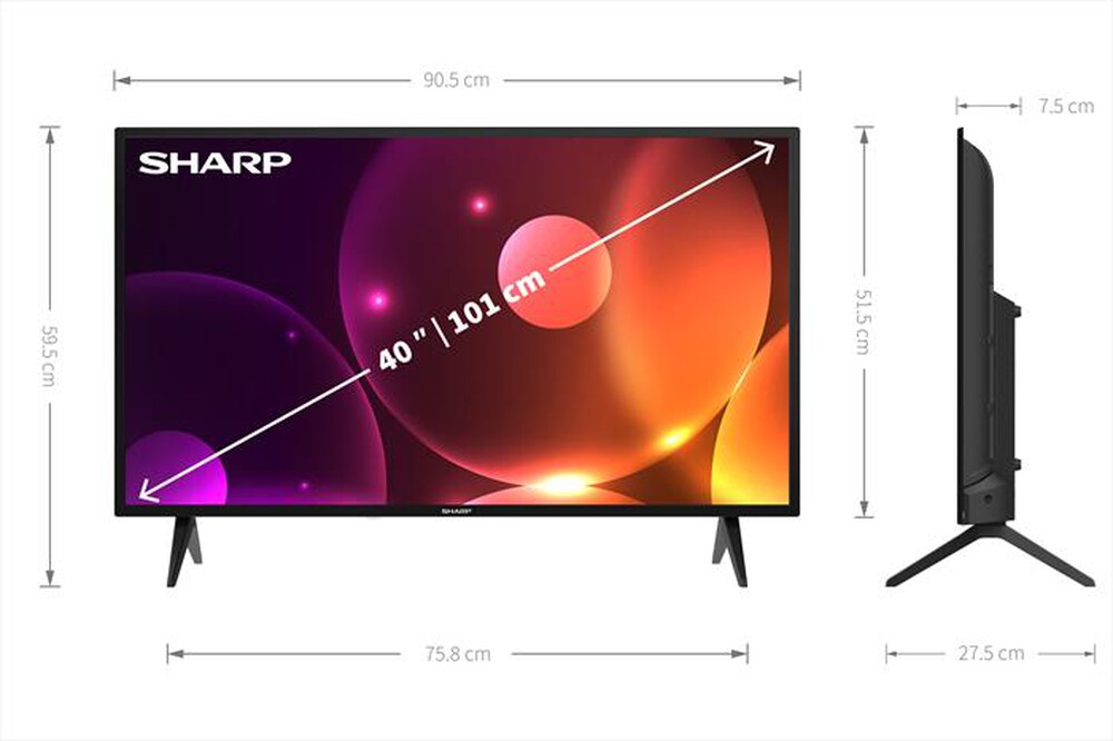 "SHARP - TV LED FHD 40\" 40FA2EA-nero"
