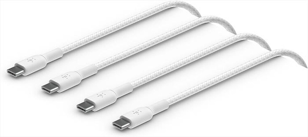"BELKIN - CAVO INTRECCIATO PVC USB-C TO USB-C 2M TWIN PACK-bianco"