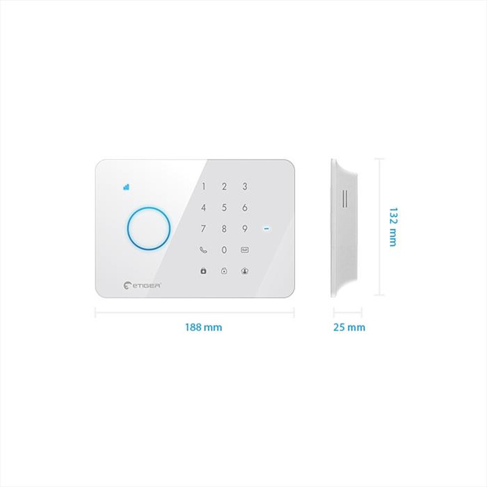 "E-TIGER - S3B-S Antifurto con App-White"