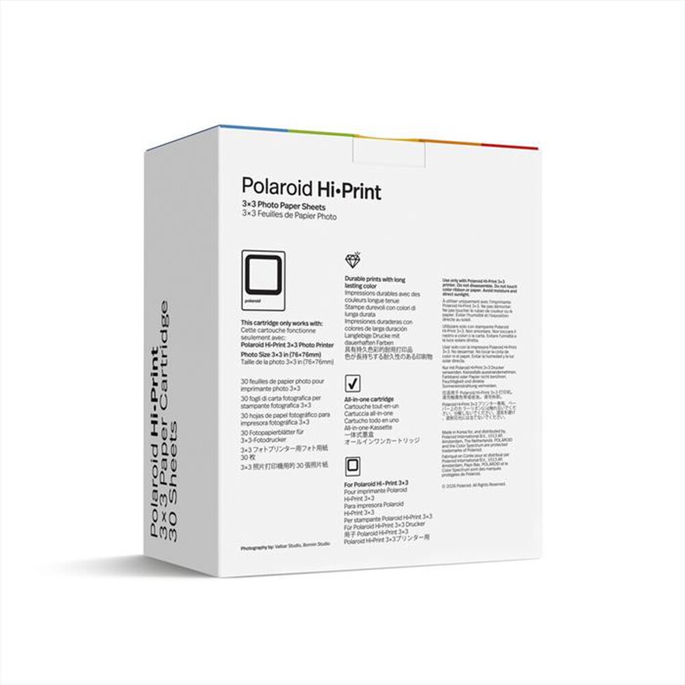 Immagine del prodotto POLAROID - CARTRIDGE 30 FOGLI HI-PRINT 3X3-bianco