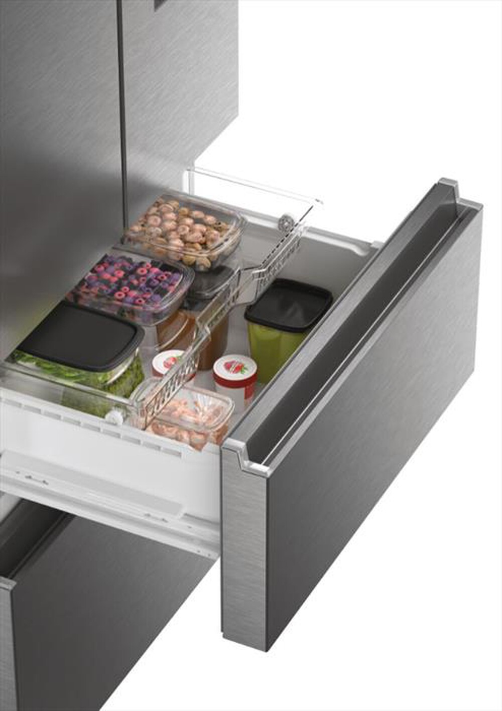 Immagine del prodotto HAIER - Frigorifero 4 porte HFR7720DWMP Classe D 477 lt-Platino, Stainless steel