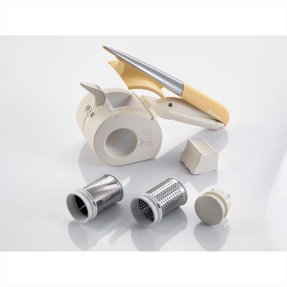 "ARIETE - 0457 Gratì Waterproof Grattugia Elettrica-Sabbia, Bianco"