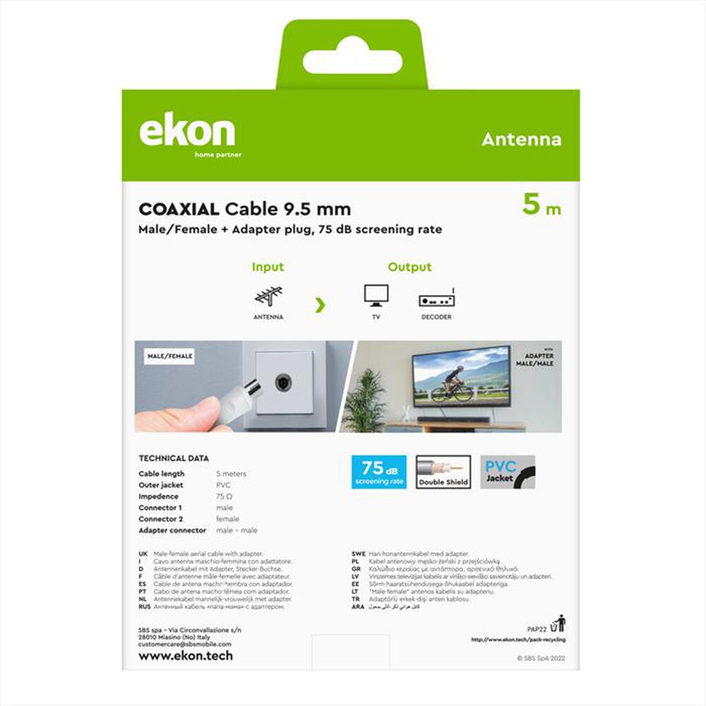 Immagine del prodotto SBS - ECAN50MFW-Bianco