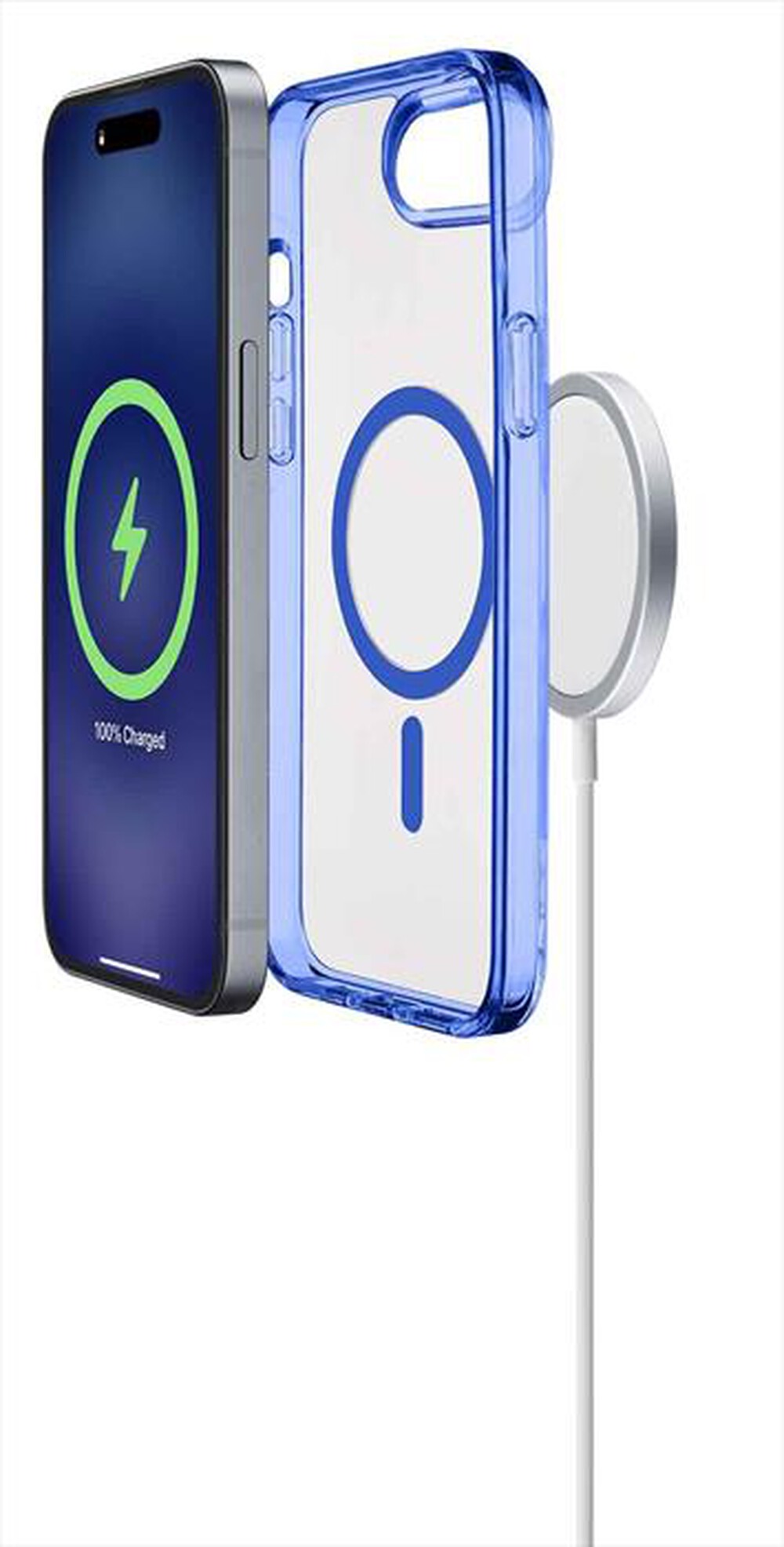 "CELLULARLINE - Cover ICONIC MAG - IPHONE SE (2025)-Blue,Transparent"