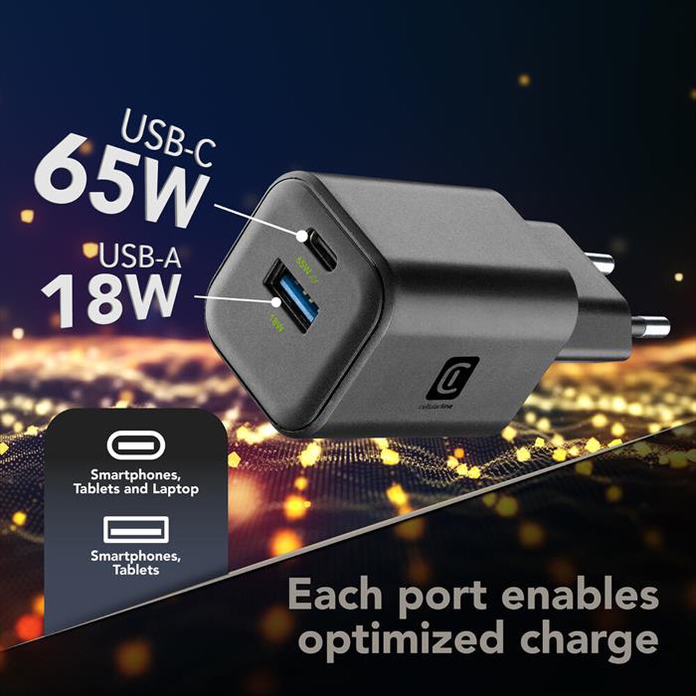 Immagine del prodotto CELLULARLINE - MULTIPOWER GAN 65W-Nero