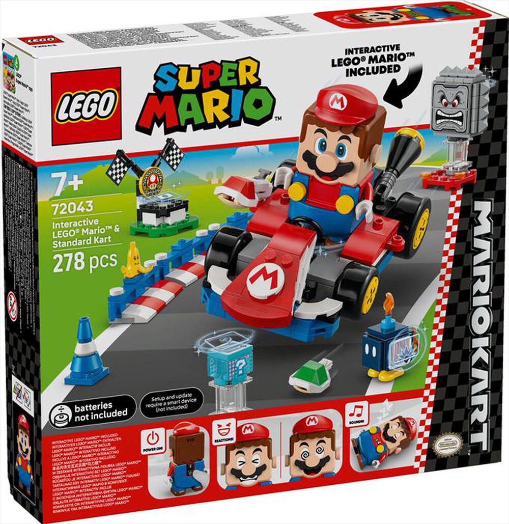 Immagine del prodotto LEGO - Mario Kart Mario interattivo e Kart standard 72043
