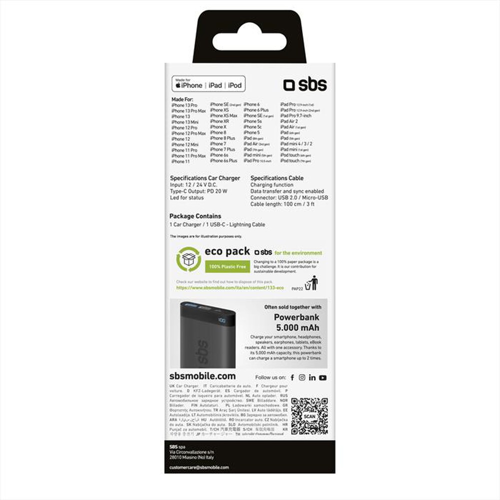 Immagine del prodotto SBS - TECRKITPD20LIGW-Bianco