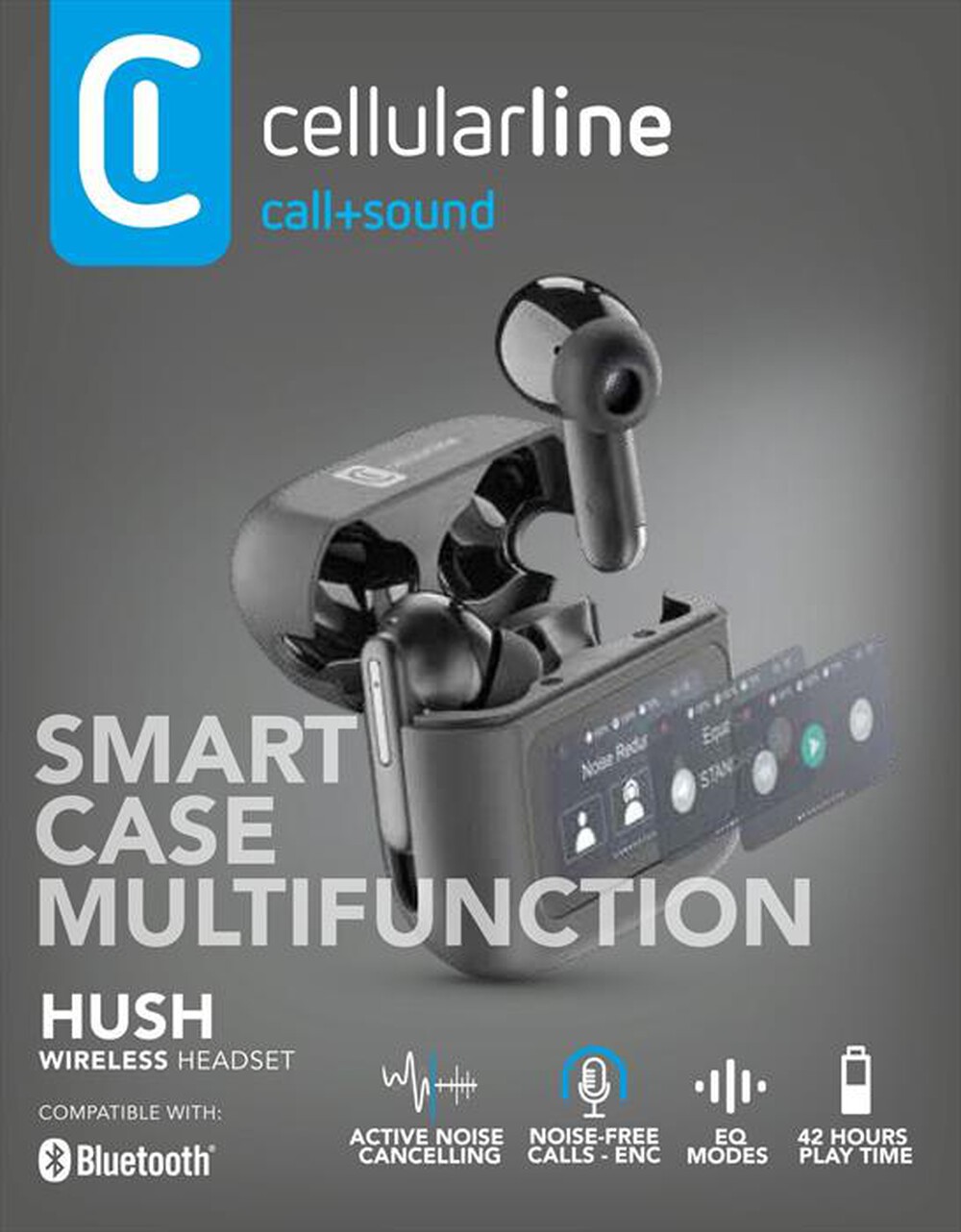 Immagine del prodotto CELLULARLINE - Auricolare bluetooth HUSH-Nero