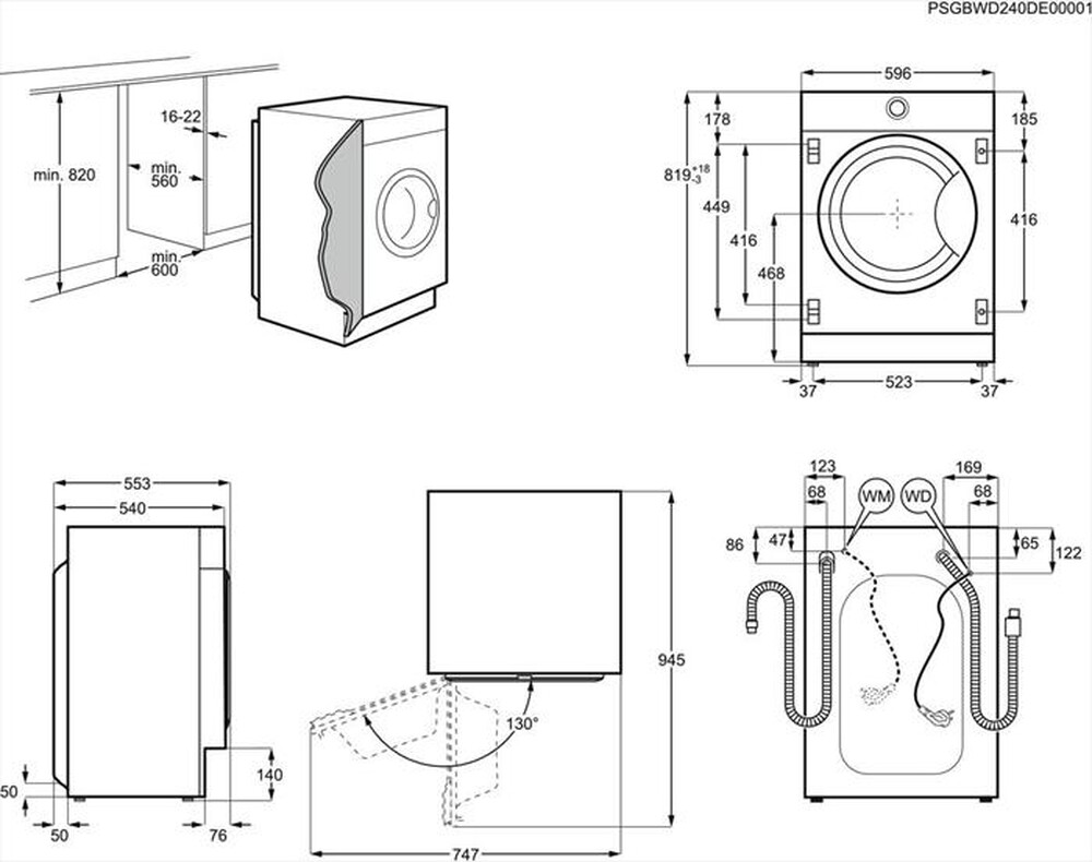 Immagine del prodotto ELECTROLUX - Lavatrice incasso EW7F572WBI 7 Kg Classe D