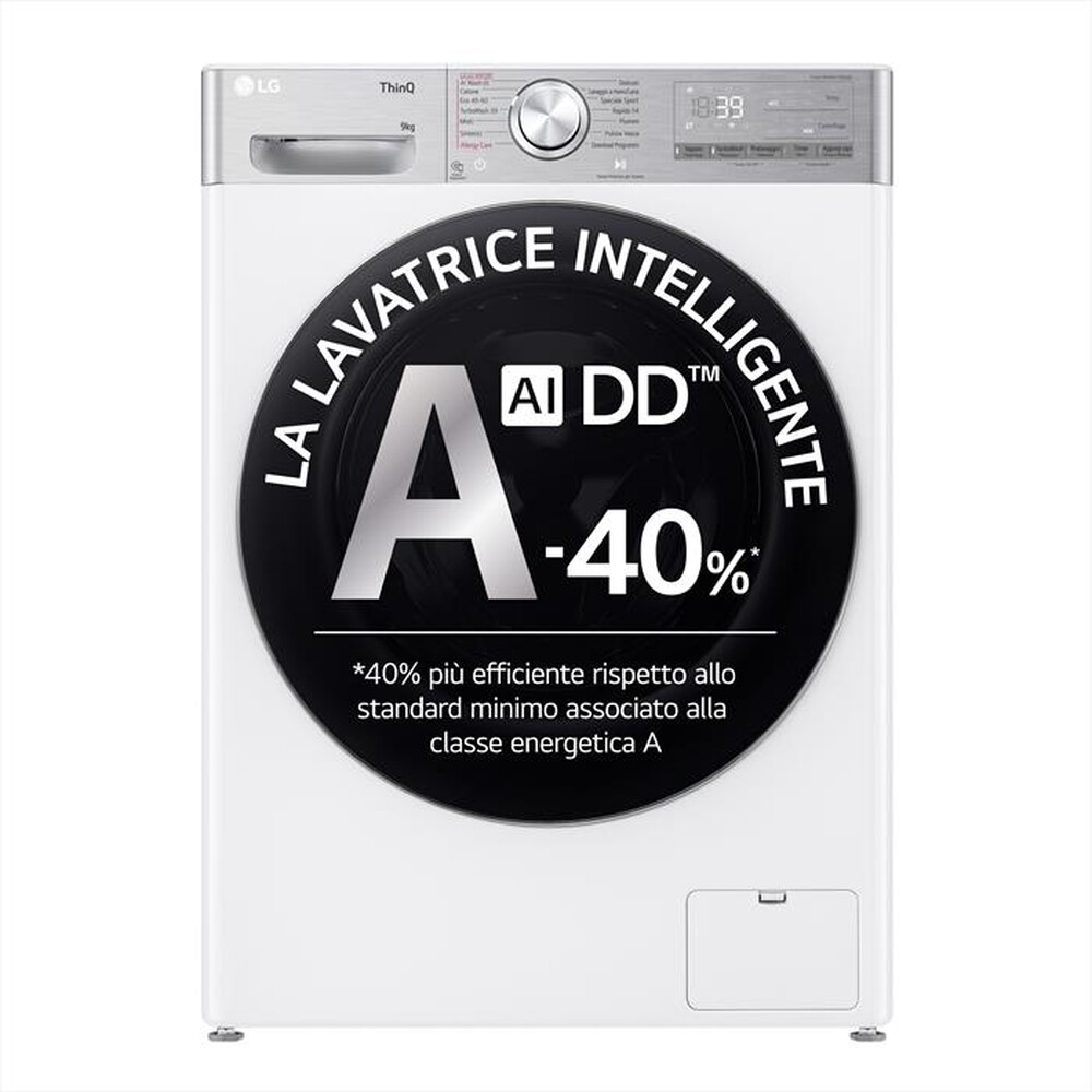 "LG - Lavatrice AI DD R9 F4R9009TPWC 9kg Classe A-Bianca"