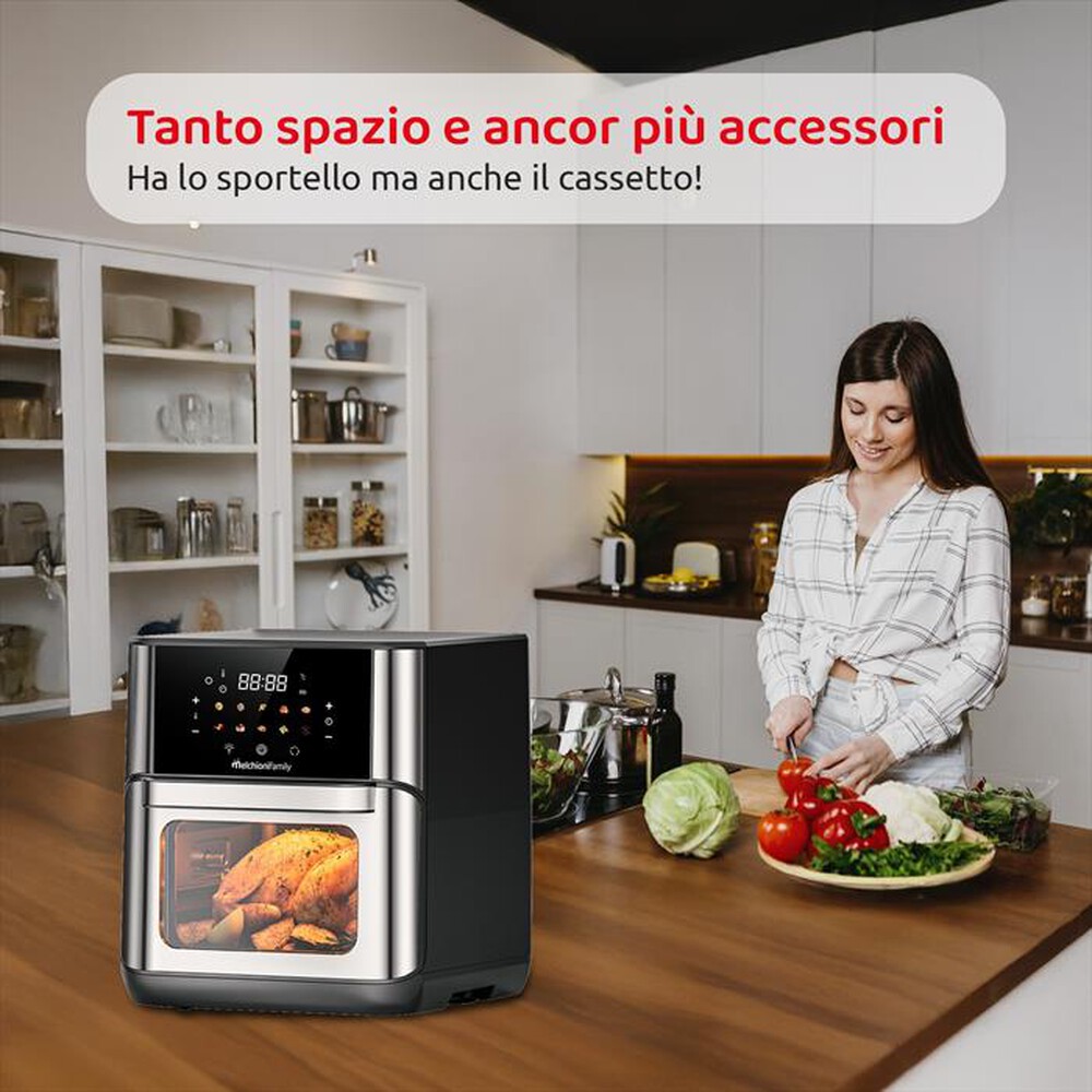 Immagine del prodotto MELCHIONI FAMILY - Friggitrice ad Aria 12L FLORA-Silver / Plastica