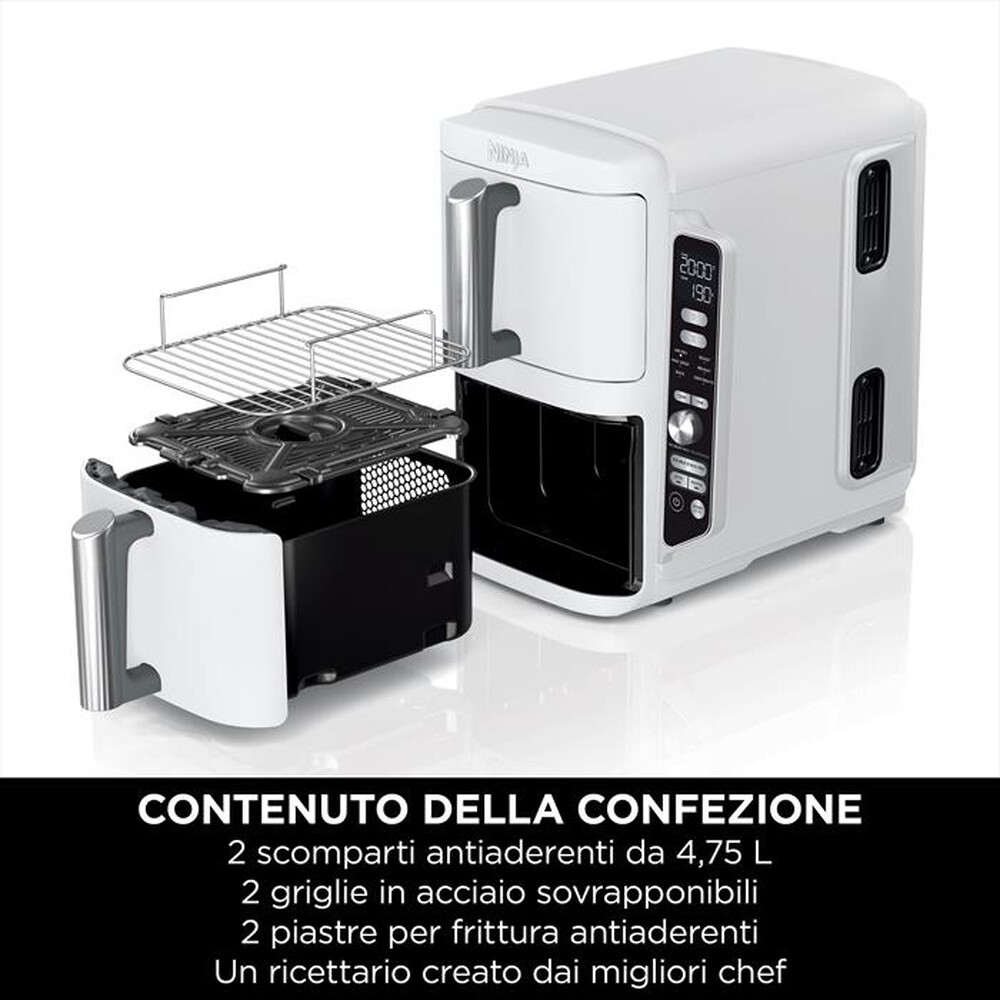 "NINJA - FRIGGITRICE ARIA DOUBLESTACK 9,5 L SL400EUWH-Bianco"