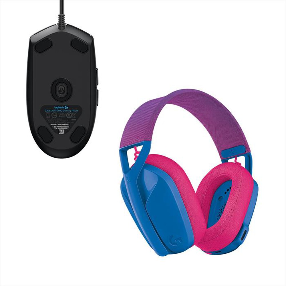 "LOGITECH - Cuffie gaming G435 LIGHTSPEED-Bianco/Nero"