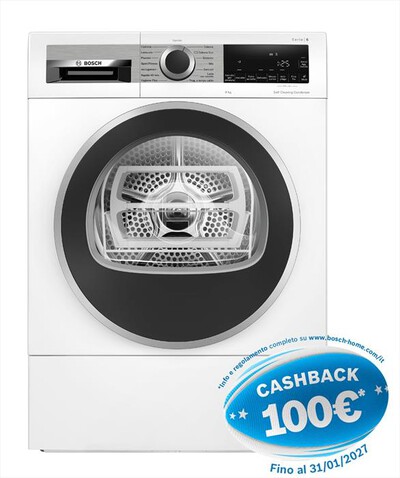 BOSCH - Asciugatrice Serie 6 WQG245D0IT 9Kg Classe C-Bianco