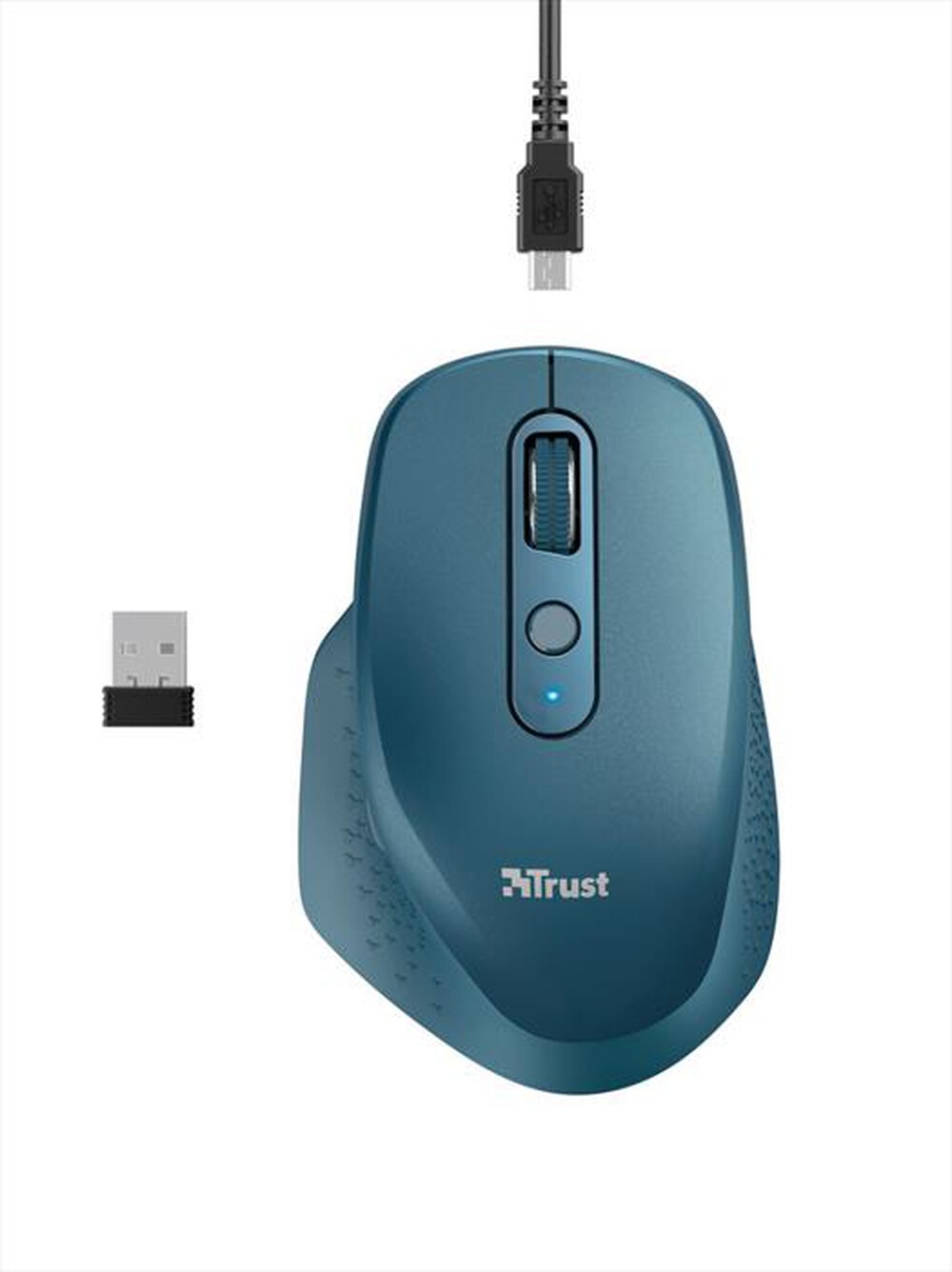 "TRUST - OZAA RECHARGEABLE S MOUSE BLUE-Blue"