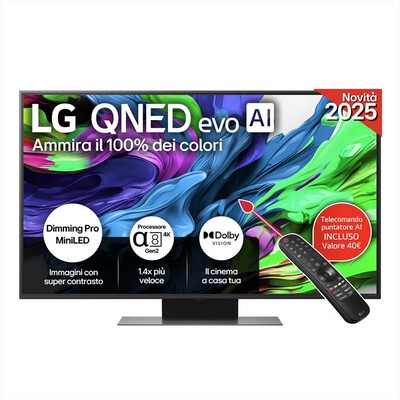 LG - Smart TV MINI LED 4K 50" QNED EVO AI 50QNED8FA6A-Charcoal Black