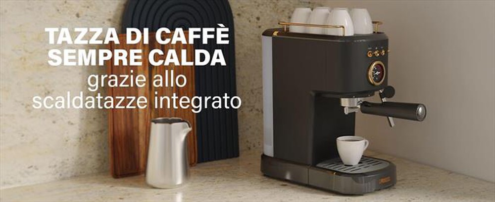 "PRINCESS - MACCHINA CAFFE' ESPRESSO 3 IN 1-Nero / Acciaio-Plastica"