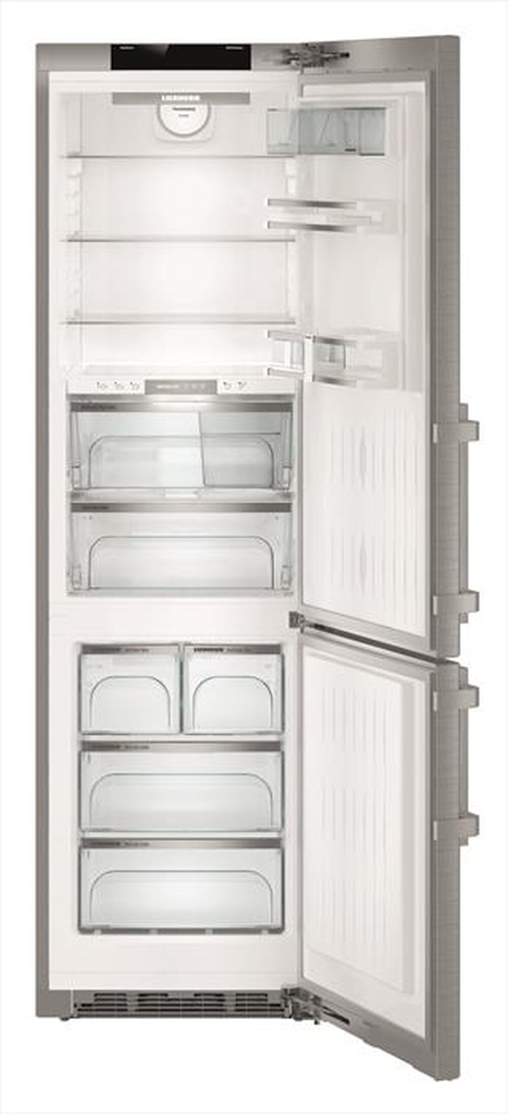 "LIEBHERR - Frigorifero combinato CBNES 4898-21 Classe C 393lt-acciaio"