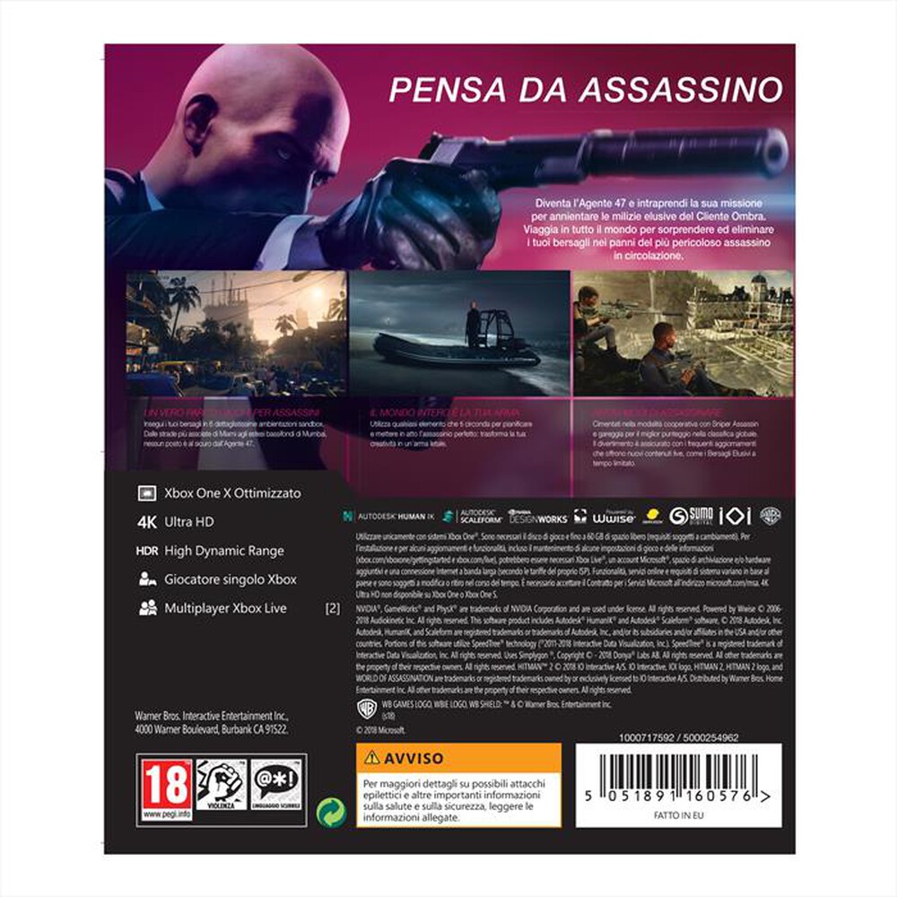 "WARNER GAMES - HITMAN 2 X1"