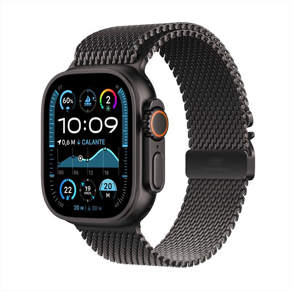 Immagine del prodotto APPLE - Watch Ultra 2 GPS + Cellular 49mm Titanio-Nero - Loop Milanese Nero - L