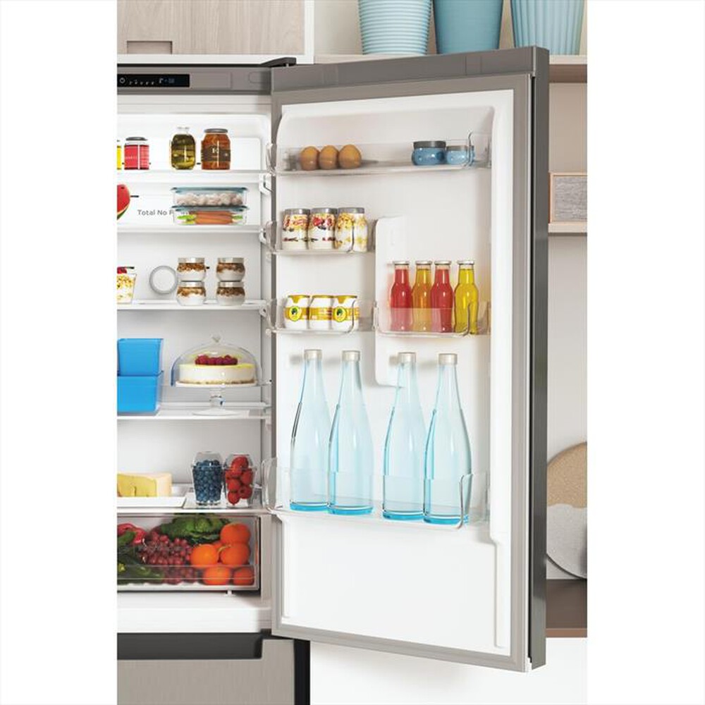 "INDESIT - Frigorifero combinato PUSH&GO INFC9 TI22X Classe E-Stainless steel"