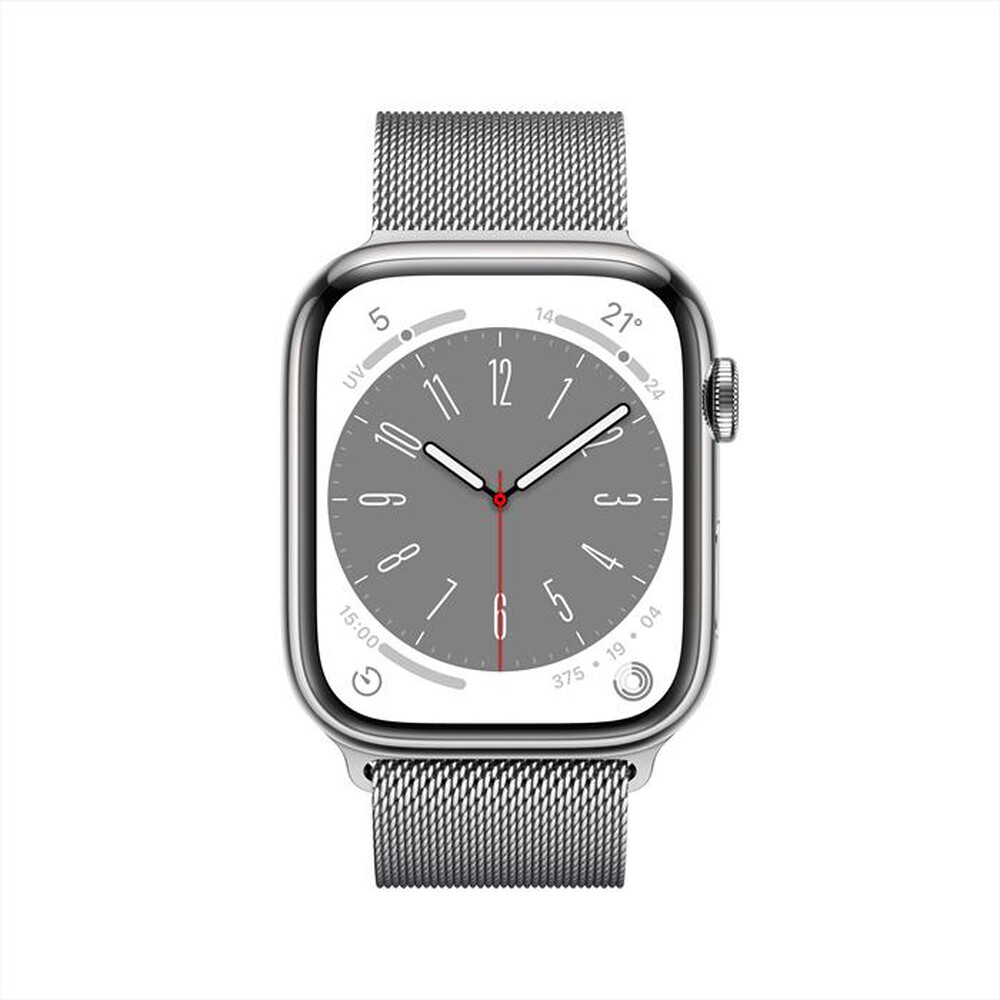 "APPLE - Watch Series 8 GPS + Cellular 45mm Acciaio-Argento Milanese"