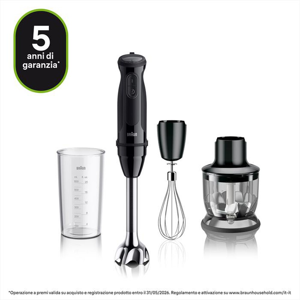 Immagine del prodotto BRAUN - Frullatore ad immersione MQ50202-NERO