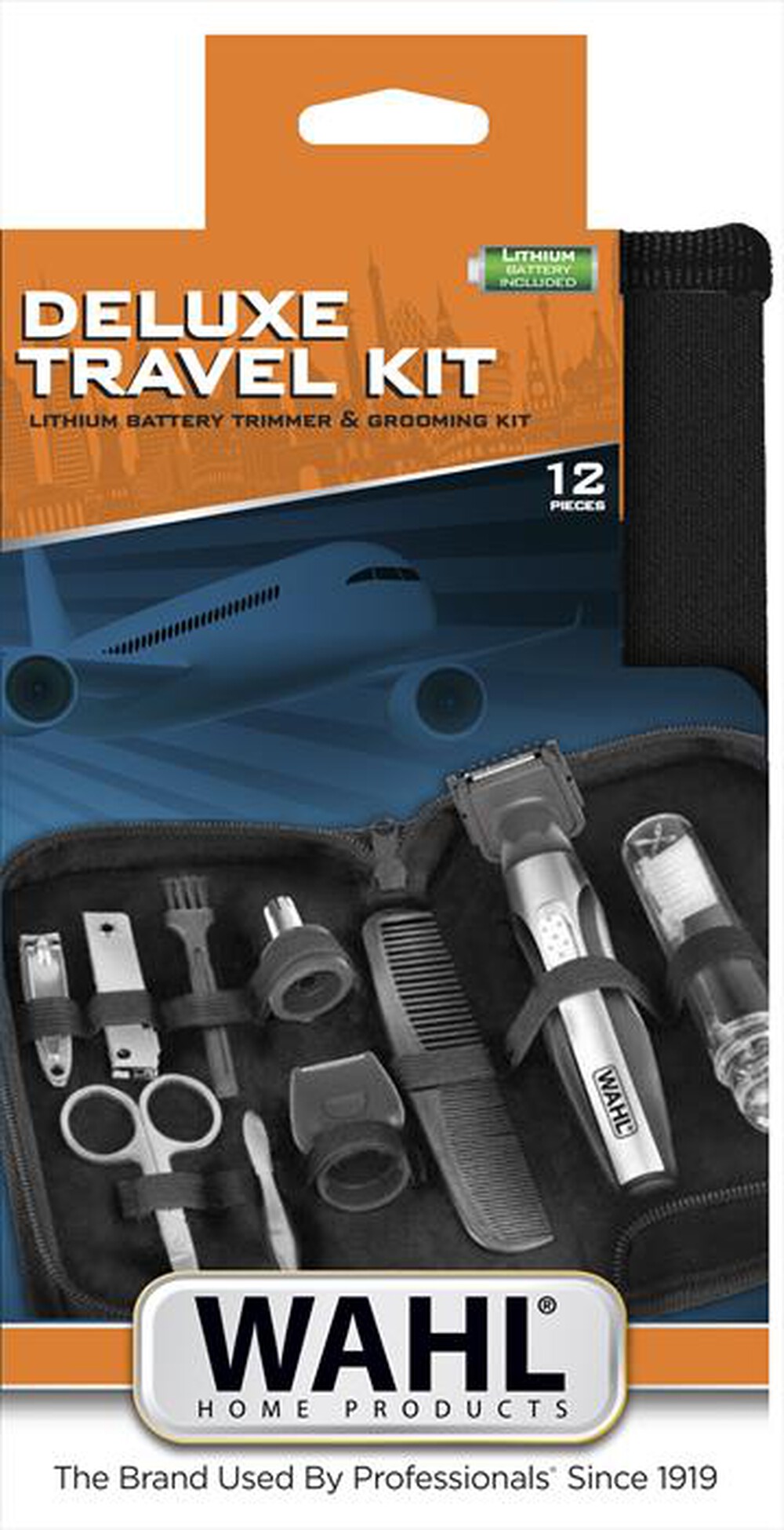 "WAHL - Deluxe Travel Kit Tagliacapelli-A rete-Lavabile"