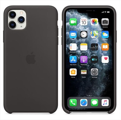 APPLE - Custodia in silicone per iPhone 11 Pro Max-Nero
