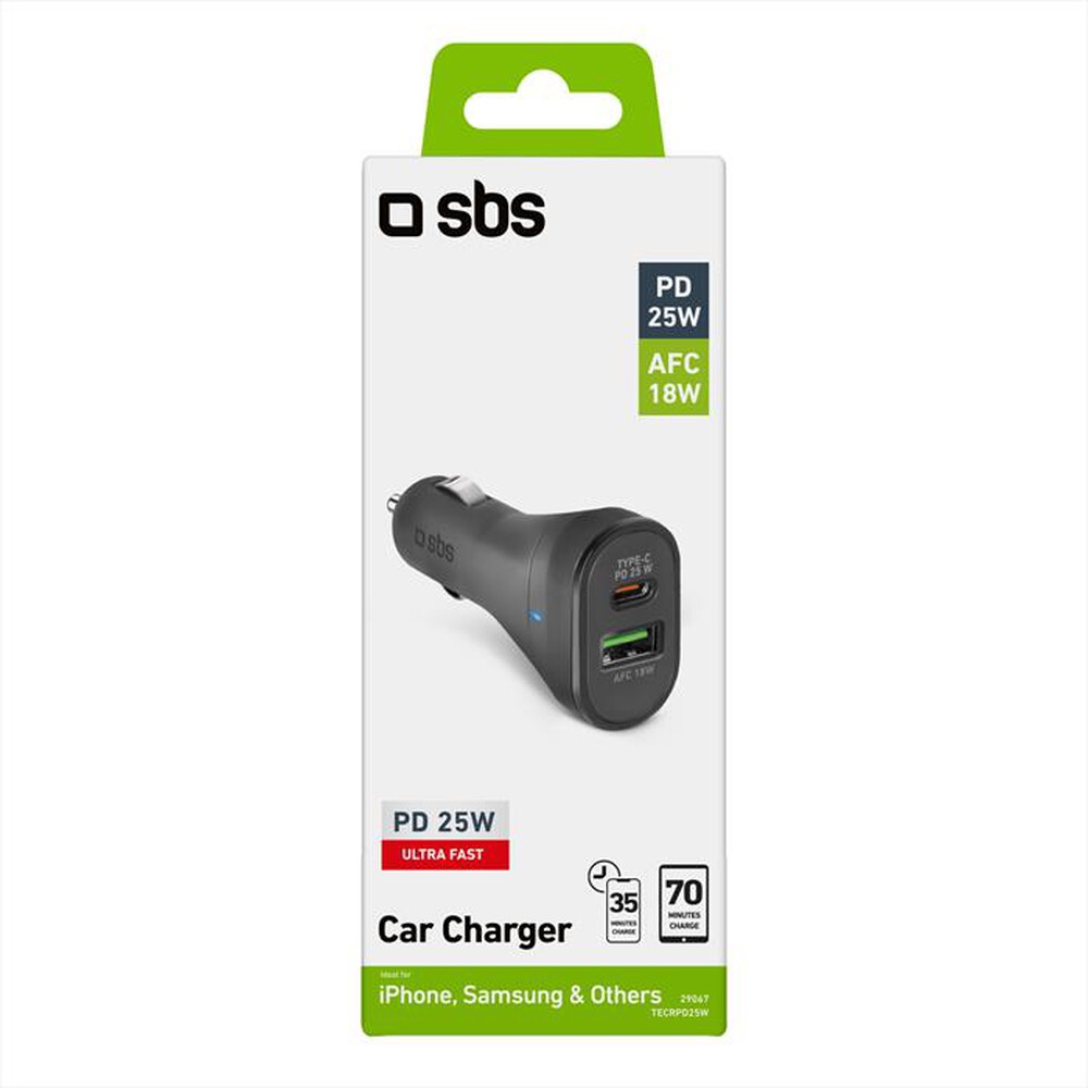 "SBS - Car charger TECRPD25W-Nero"