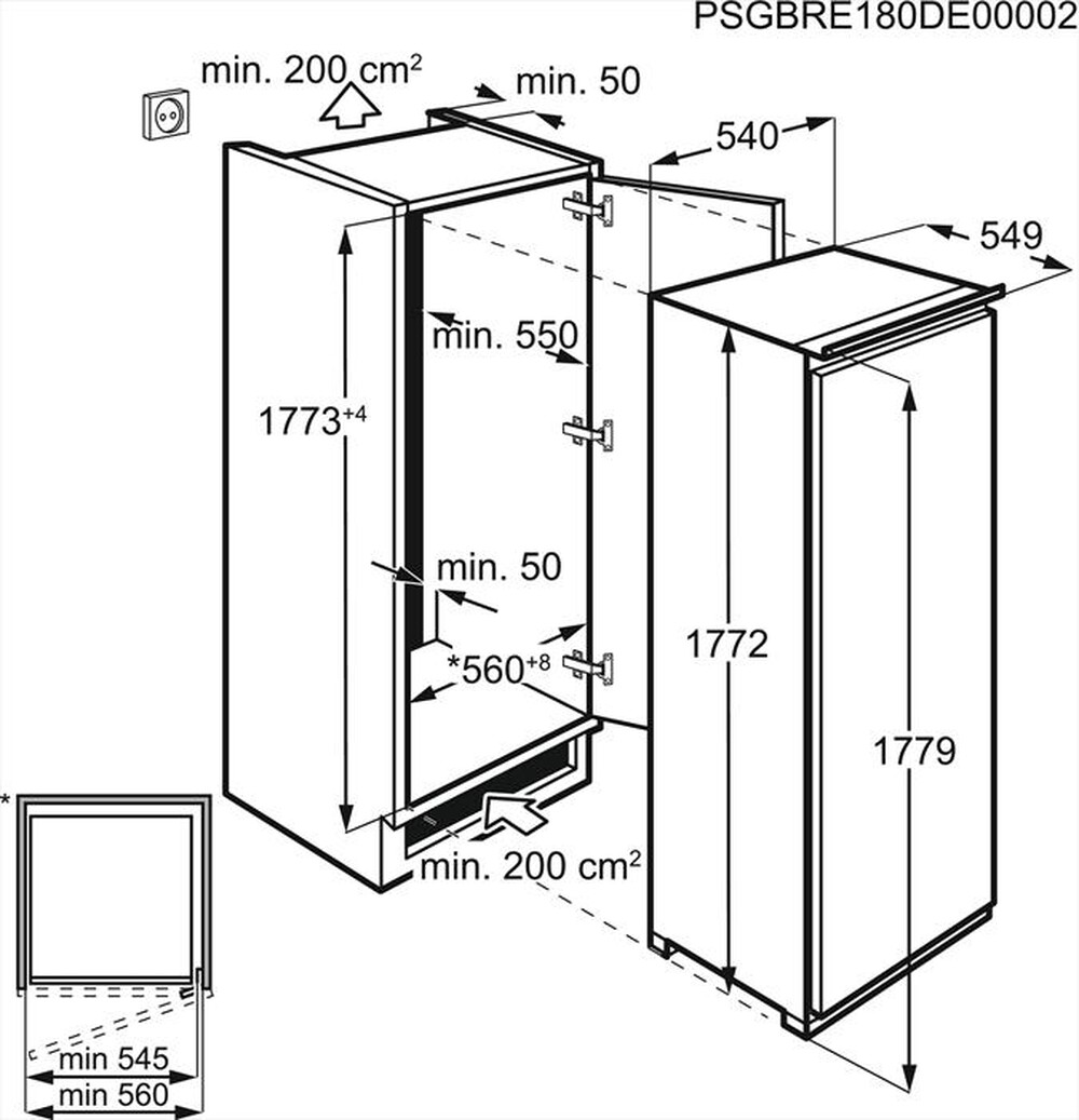 Immagine del prodotto AEG - Congelatore incasso ABE818F6NS Classe F 216 lt