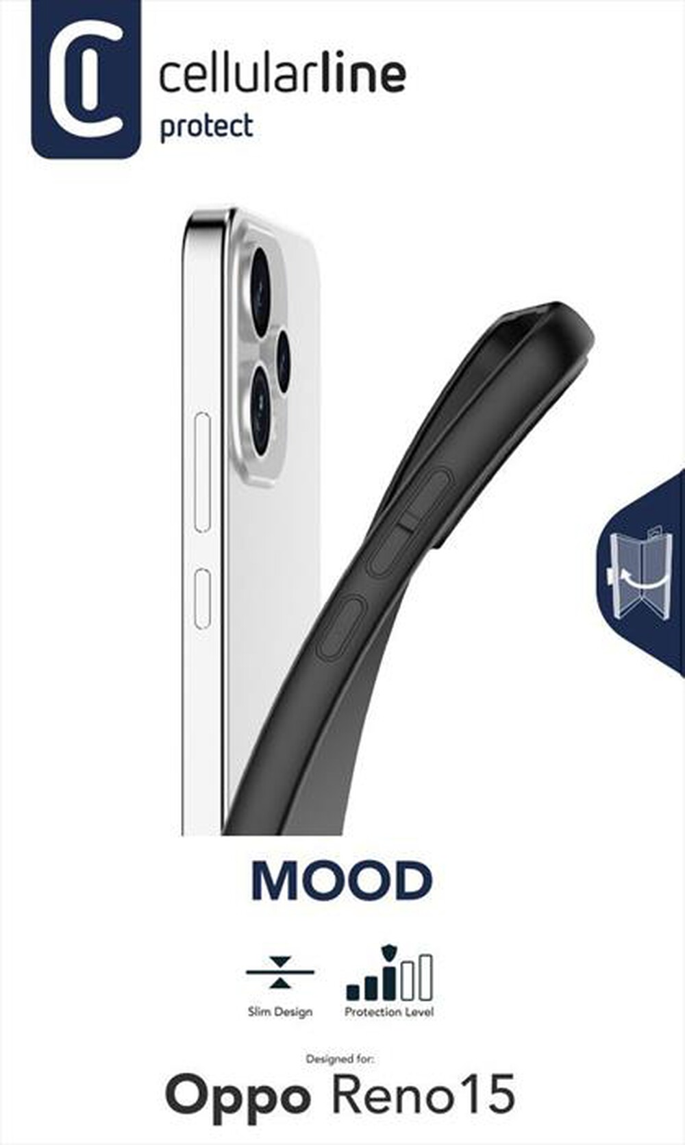 Immagine del prodotto CELLULARLINE - Custodia in gomma flessibile MOOD - XIAOMI E OPPO-Nero