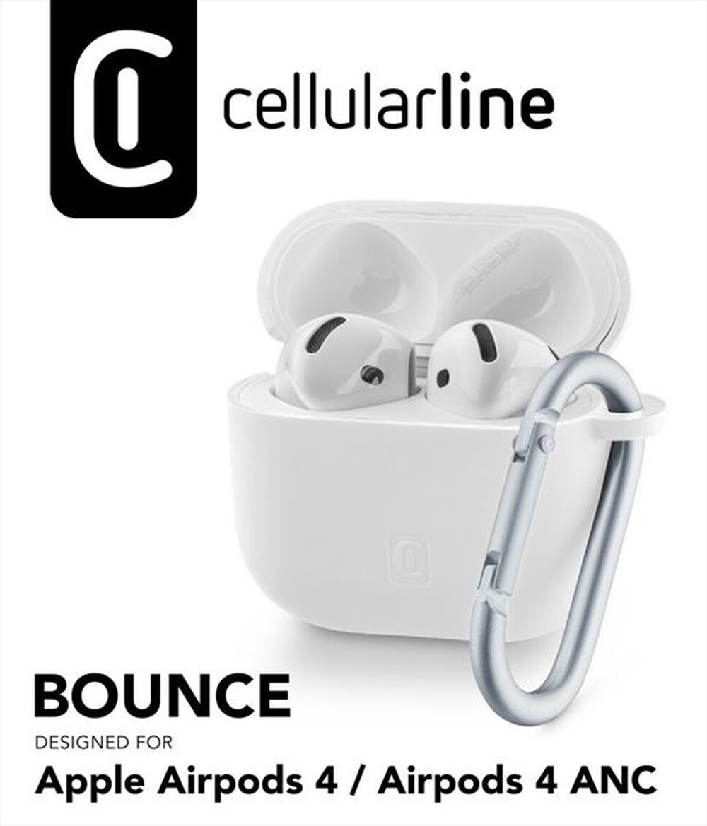 "CELLULARLINE - Custodia BOUNCE - AIRPODS 4/4 ANC-White"