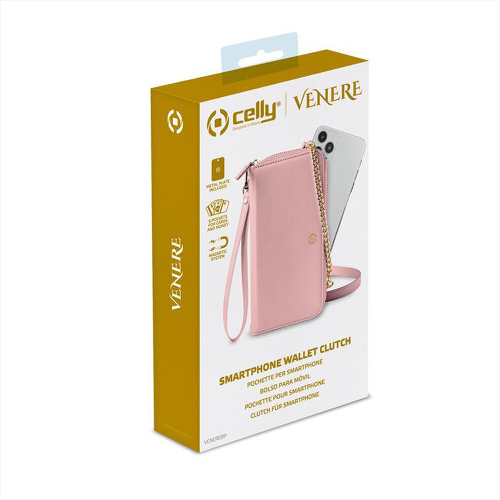 "CELLY - VENEREBP - POCHETTE VENERE FINO A 6.5 B-ROSA/SIMILPELLE"