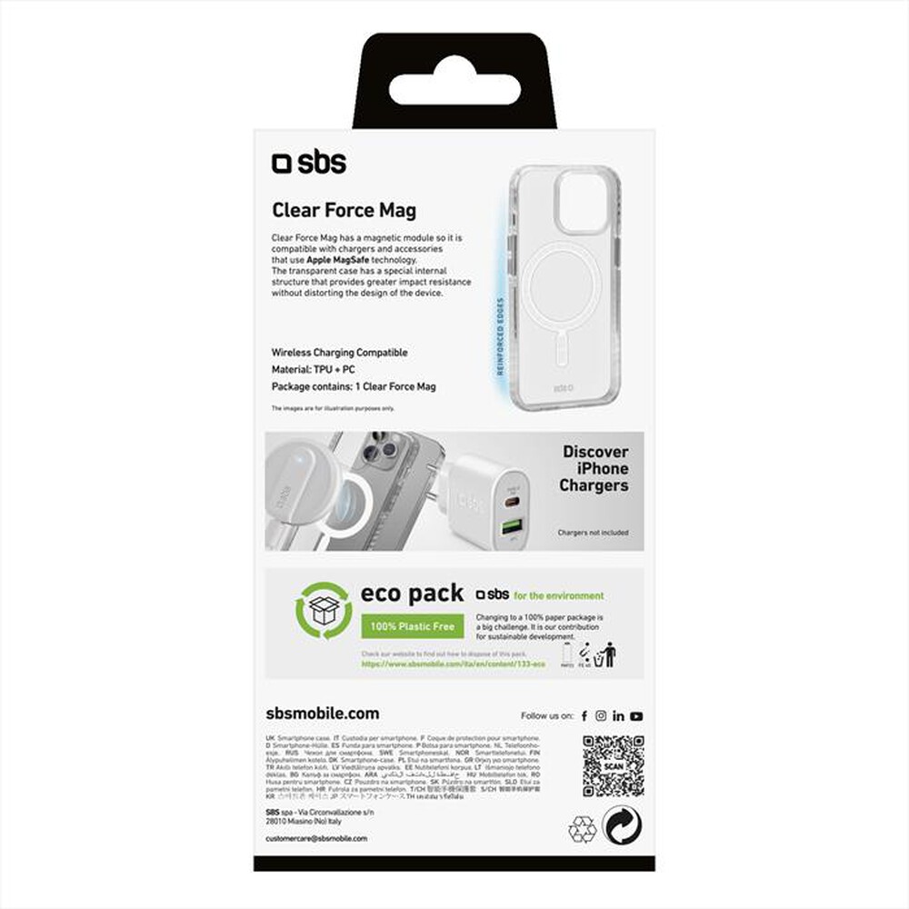 "SBS - Cover TEMAGCOVIP1467PT per iPhone 14 Pro Max-Trasparente"