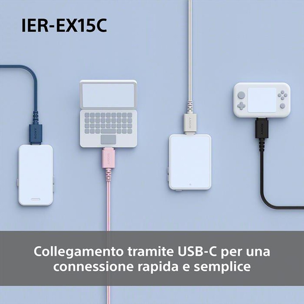 Immagine del prodotto SONY - Auricolari a cavo IEREX15CL.CE7-Blu