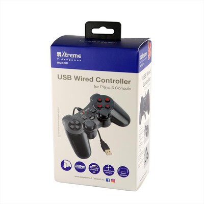XTREME - 90300 - PS3 Joypad con cavo-NERO