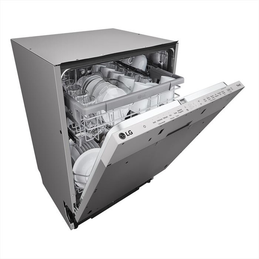 "LG - Lavastoviglie QUADWASH DB242TX Classe D 14 coperti-Acciaio inossidabile"