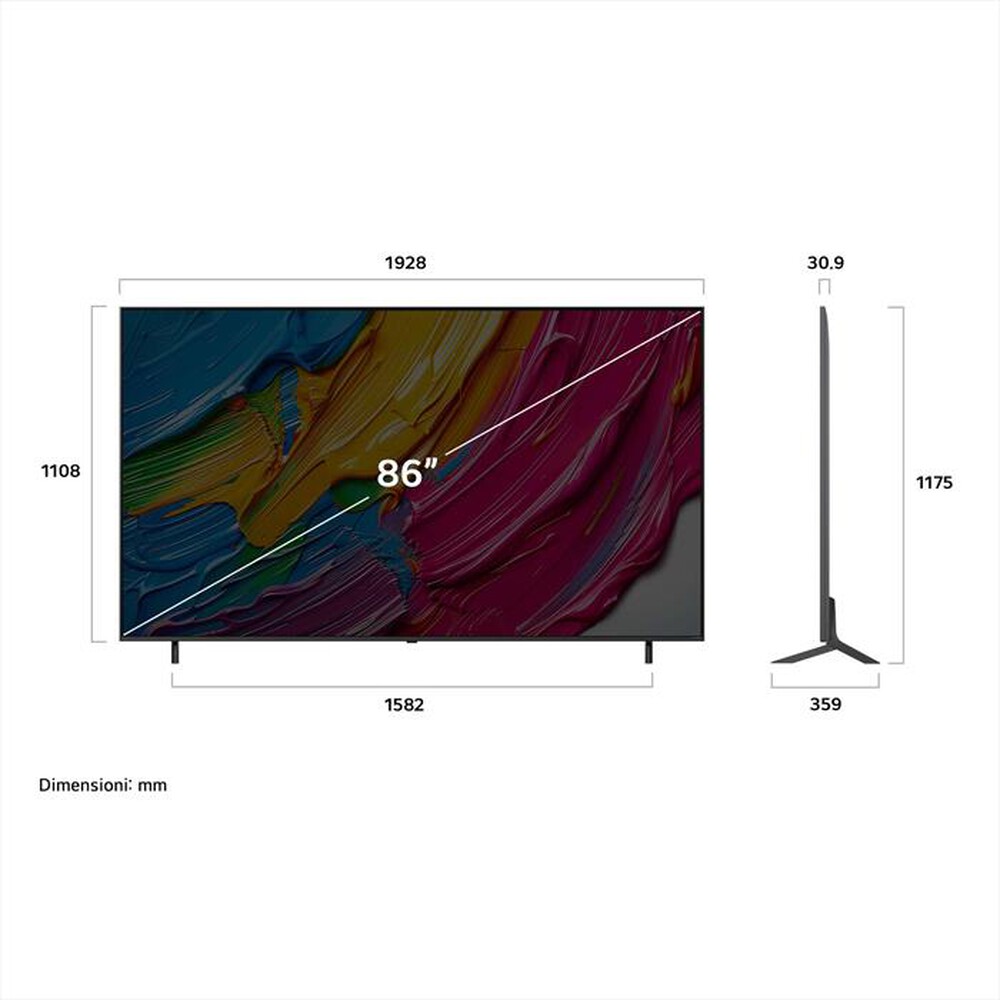 "LG - Smart TV QNED AI UHD 4K 86\" 86QNED80A6A-Nero"