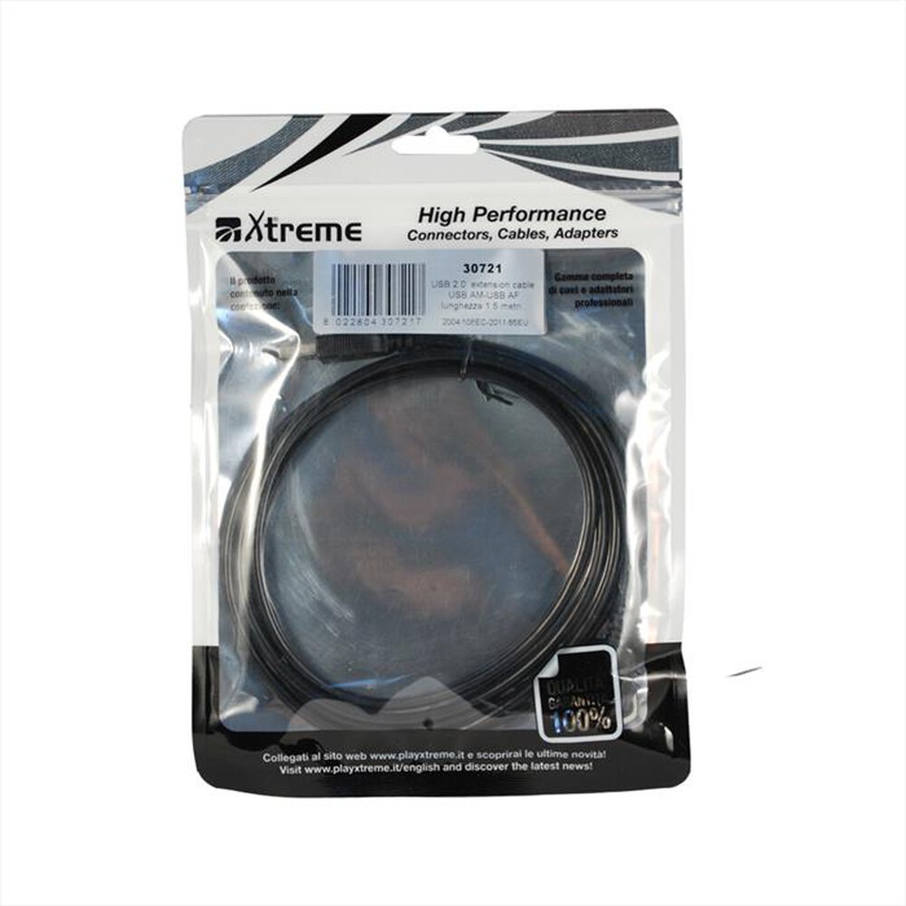 "XTREME - USB 2.0 EXTENSION CABLE USB AM-USB AF-NERO"