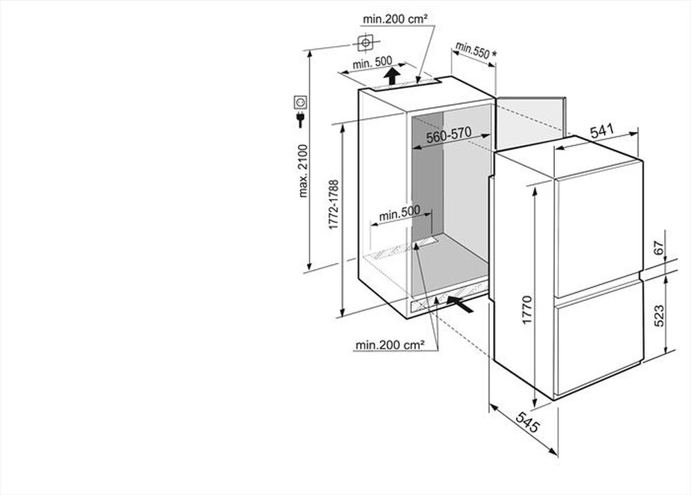 "LIEBHERR - Frigorifero incasso ICBSD 5122 Classe D--"