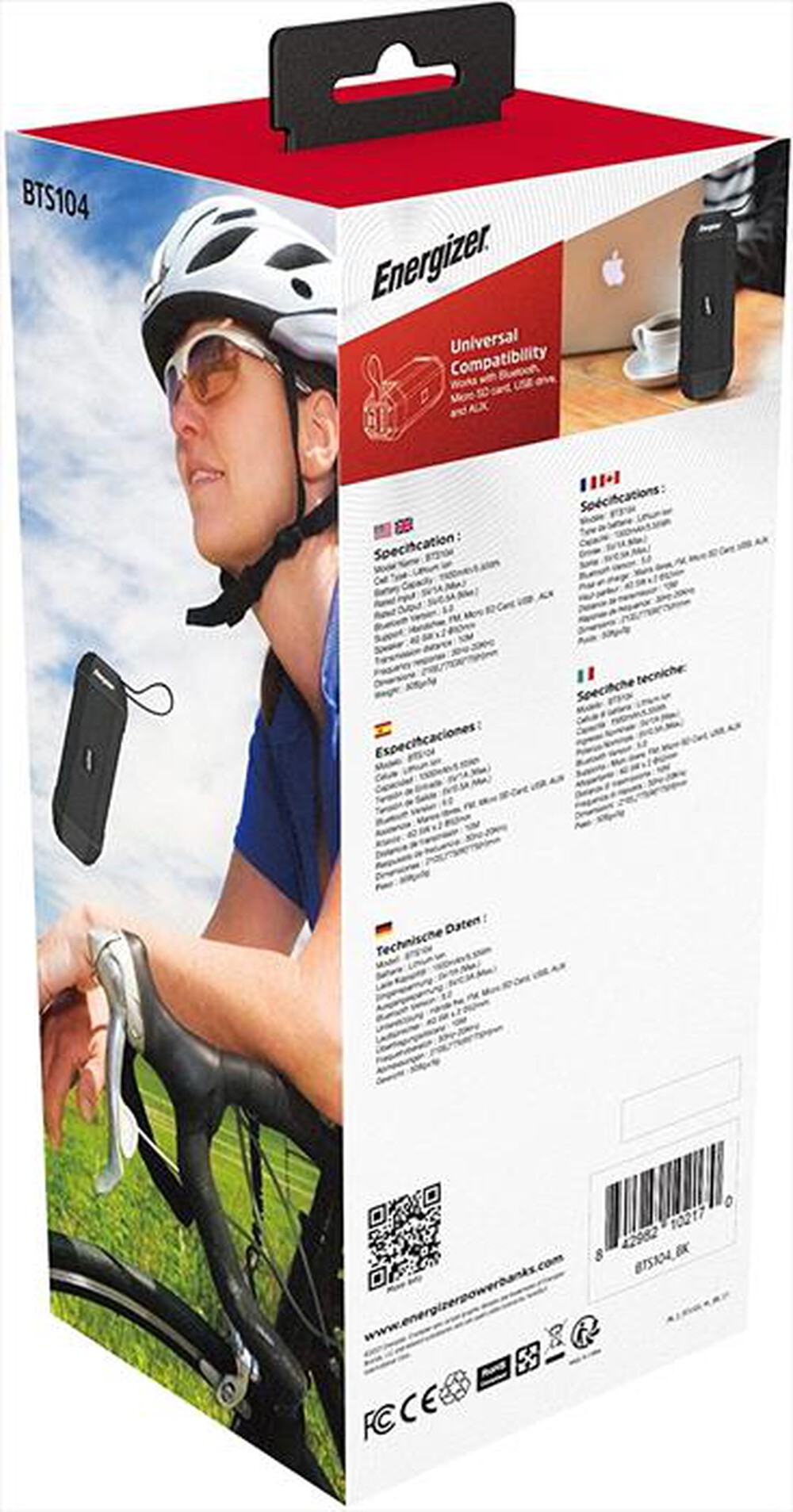 Immagine del prodotto ENERGIZER - BST104 SPEAKER PORTATILE BLUETOOTH-NERO