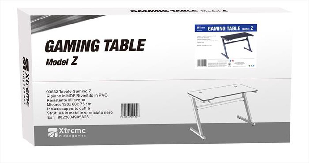 Immagine del prodotto XTREME - TAVOLO GAMING Z-Nero