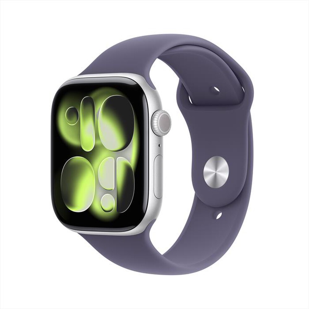 Immagine del prodotto APPLE - Watch Series 11 GPS 46mm Alluminio-Argento Sport Band Viola - M/L